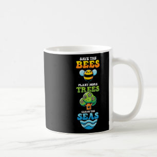 Mug Sauvez les abeilles Plantes Arbres Mer propres De 