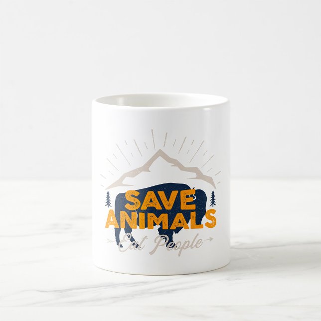 Mug Sauvez les animaux Mangez les gens (Créateur téléchargé)