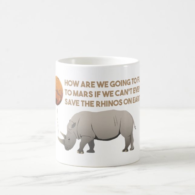 Mug Sauvez les rhinocéros (Centre)