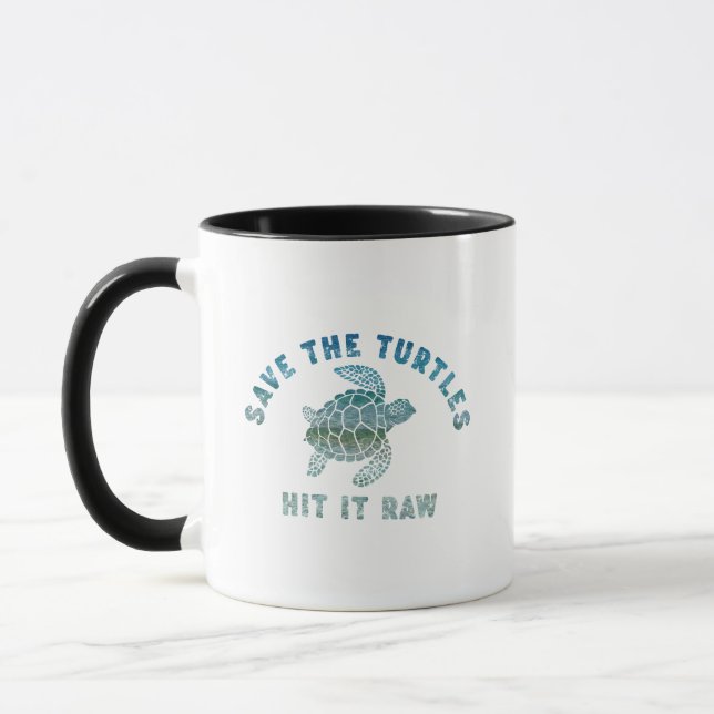 Mug Sauvez Les Tortues Touchées Il Cru (Gauche)