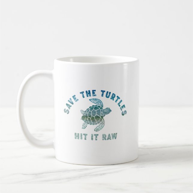 Mug Sauvez Les Tortues Touchées Il Cru (Gauche)