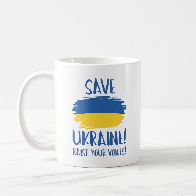 Mug Sauvez l'Ukraine pour faire entendre vos voix (Gauche)