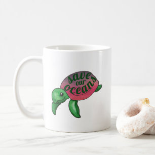 Mug Sauvez nos océans Tortue de mer violette