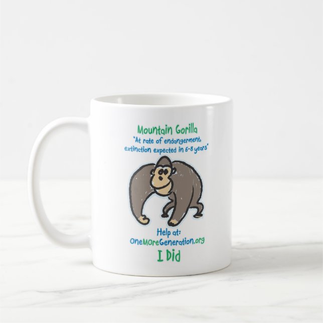Mug Sauvez notre gorille de montagne (Gauche)