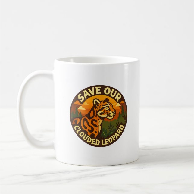 Mug Sauvez notre léopard nébuleux – Léopard nébuleux f (Gauche)