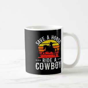 Mug Sauvez Une Balade À Cheval Un Cowboy Western Rodeo