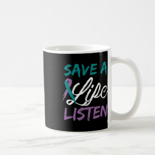 Mug Sauvez une vie Écouter Ruban Conseils de sensibili