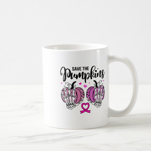 Mug Sauvons Les Citrouilles S Avec Squelette Mains Pât (Droite)