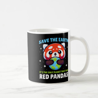 Mug Save Earth Red Panda Design - Drôle Animal Earth D