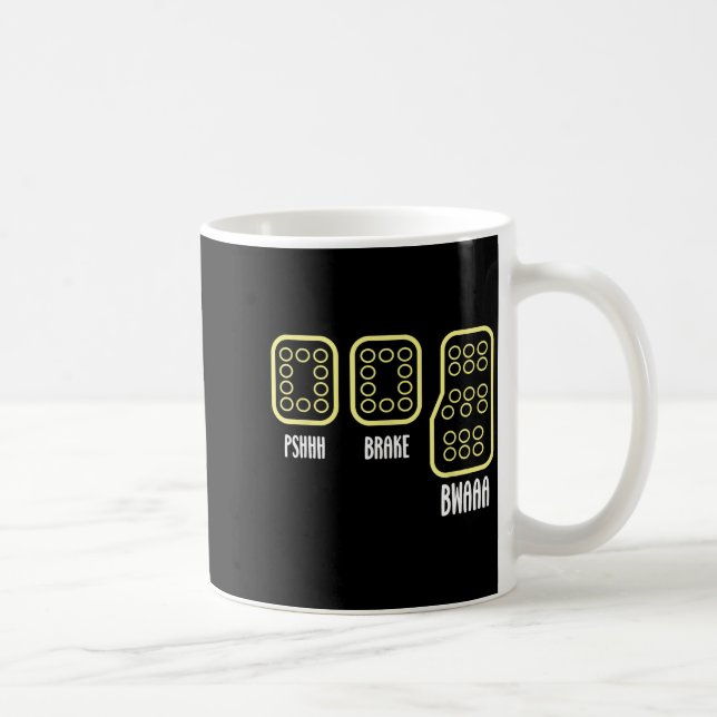 Mug Save Manual Pedal Shift Diagram Car Racing Funny Q (Droite)