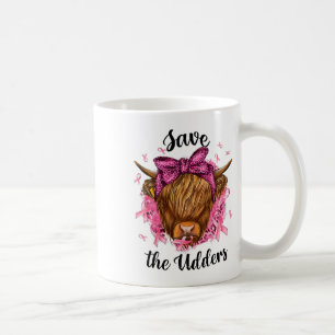 Mug Save the Udders Breast Cancer Awareness Warrior Co