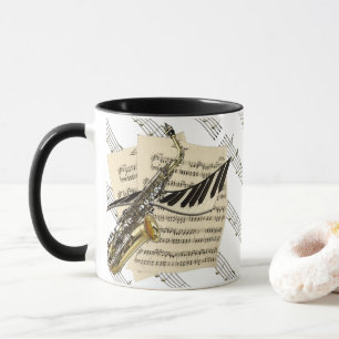 Mug Saxophone et musique de piano