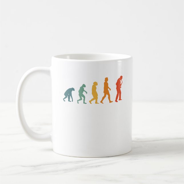 Mug Saxophone Evolution Retro Saxophoniste (Gauche)