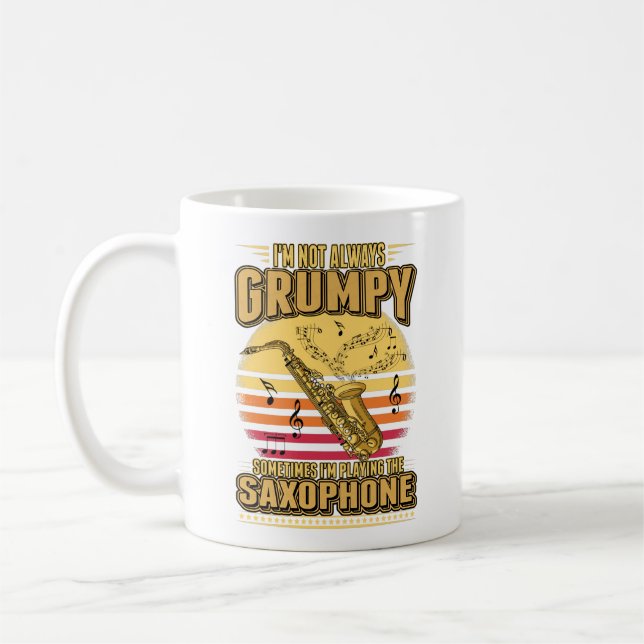 Mug Saxophone Jazz Music Player Saxophoniste (Gauche)