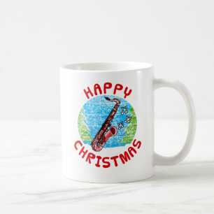 Mug Saxophone Noël Jazz Musicien Musique Enseignant