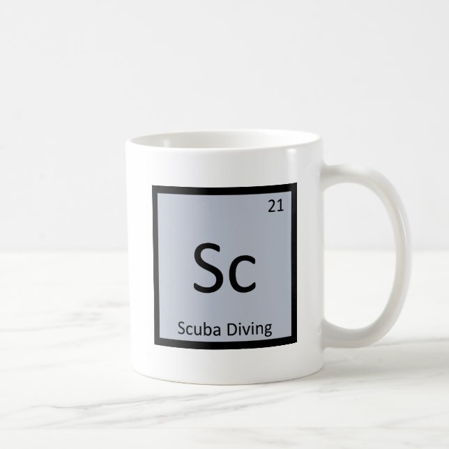 Mug Sc - Plongée sportive Chimie Tableau périodique (Droite)