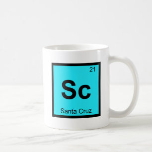 Mug Sc - Santa Cruz Ville Californie Symbole de la Chi