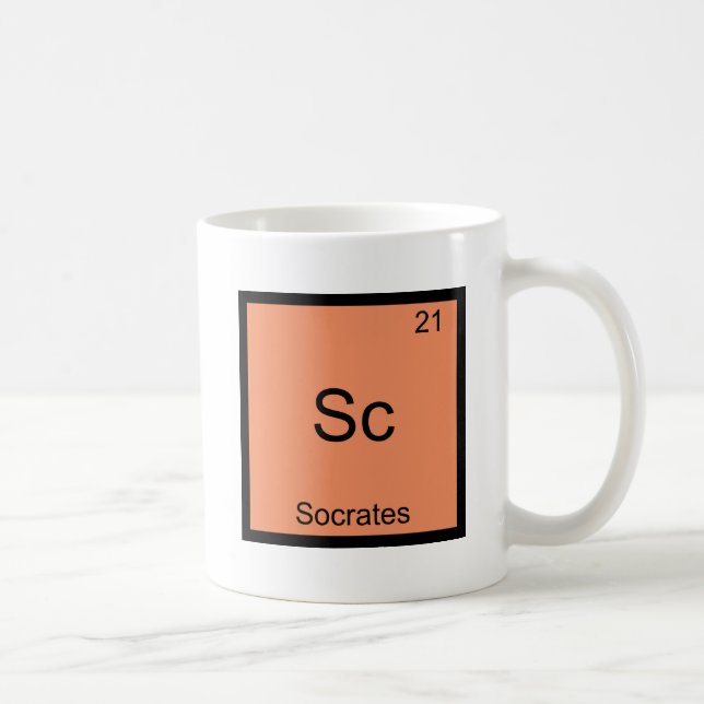 Mug Sc - Socrate Élément Drôle Chimie Symbole T-Shirt (Droite)