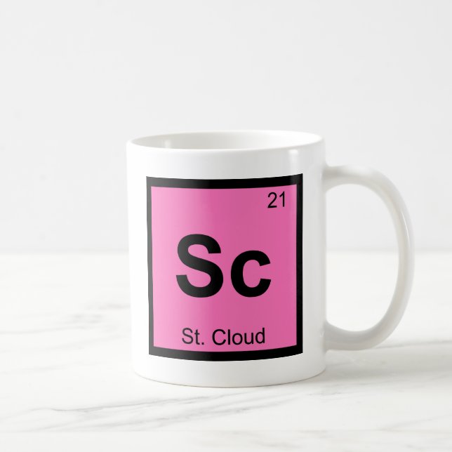 Mug Sc - St. Cloud Minnesota Chimie Tableau Périodique (Droite)