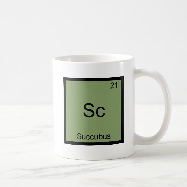 Mug Sc - Succube Tee du symbole d'élément de chimie dr (Droite)