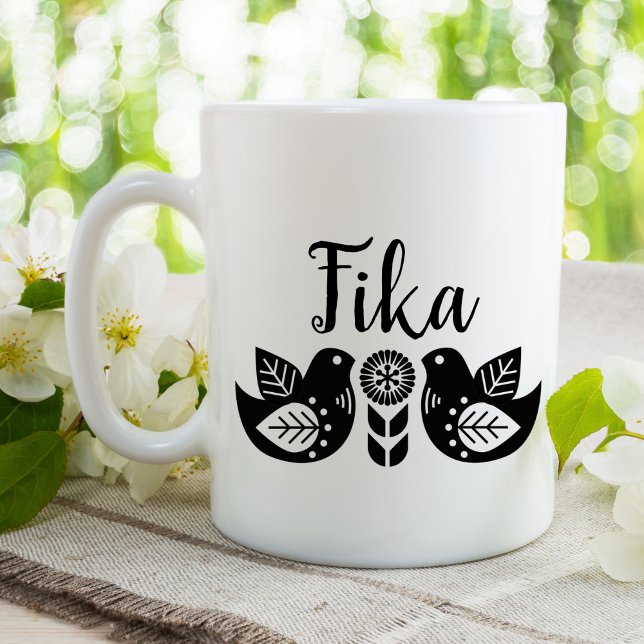 Mug Scandi Birds Fika (Créateur téléchargé)