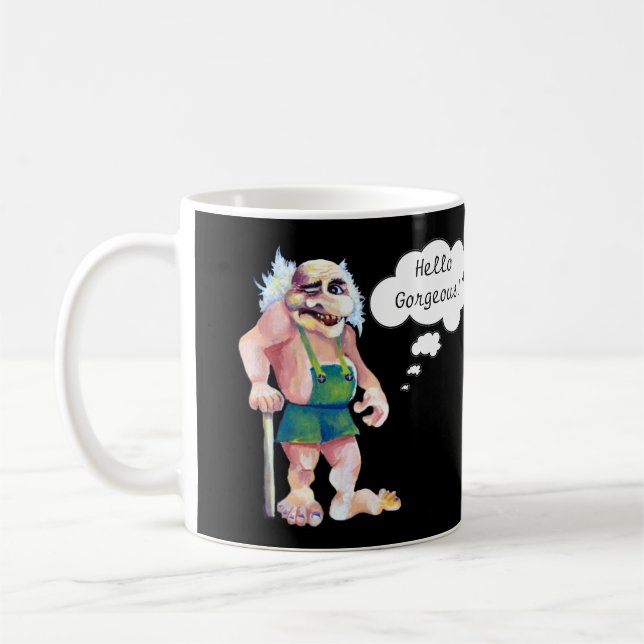 Mug Scandinave drôle à l'air amoureux Troll (Gauche)