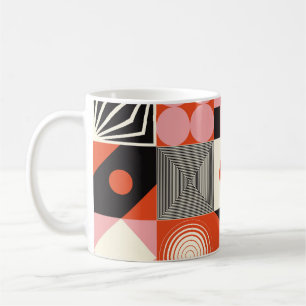 Mug Scandinave géométrique : Motif d'oeuvres colorées