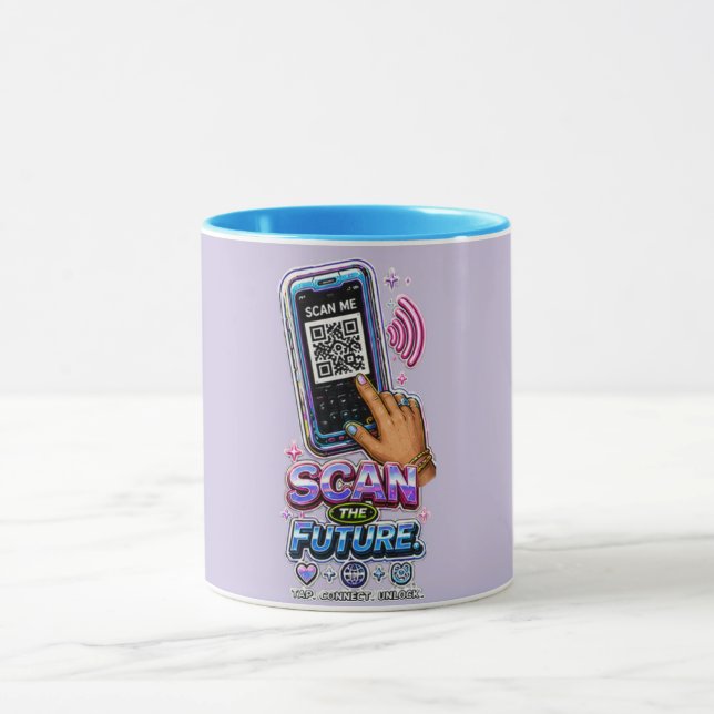Mug Scannez le futur – Glitch de la cybertechnologie f (Centre)