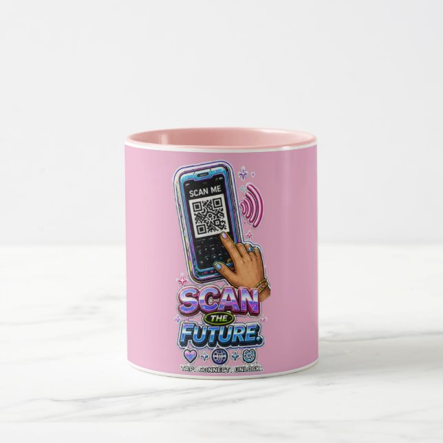 Mug Scannez le futur – Glitch de la cybertechnologie f (Centre)