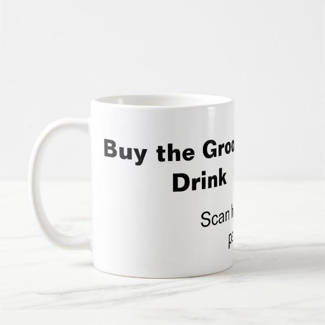 Mug scannez le QR pour payer une boisson au marié garç (Gauche)