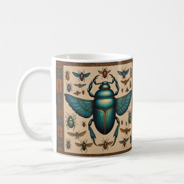 Mug Scarabes égyptiens colorés (Gauche)