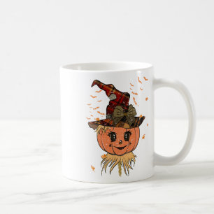 Mug Scarecrow Pumkin Reaper Head and Hat Fall Vintage