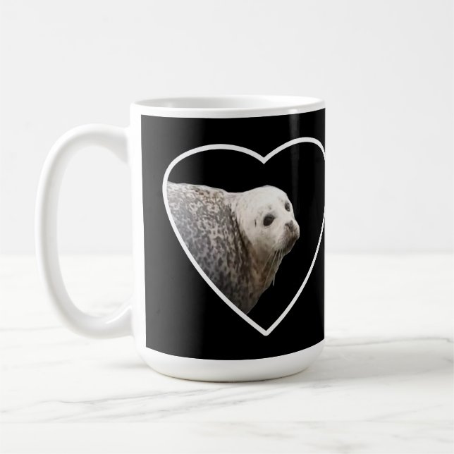 Mug Sceau adorableReposant sur le rivageCréature marin (Gauche)