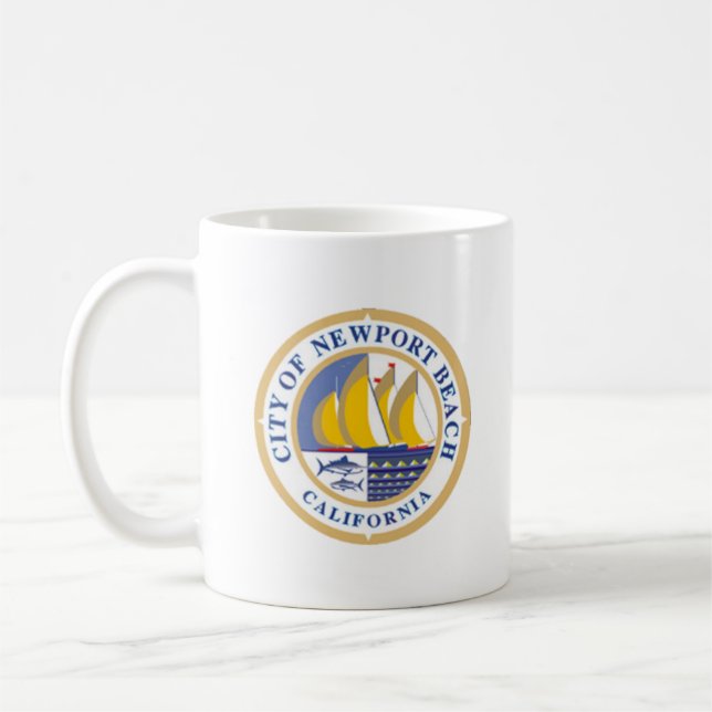 Mug Sceau de la ville de Newport Beach, Californie (Gauche)