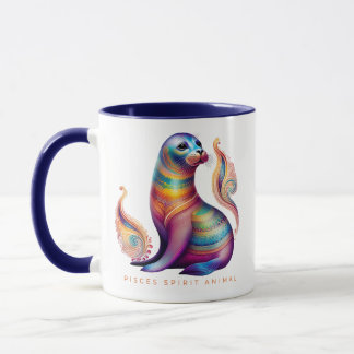 Mug Sceau de l'animal spirituel des Poissons Alebrije 