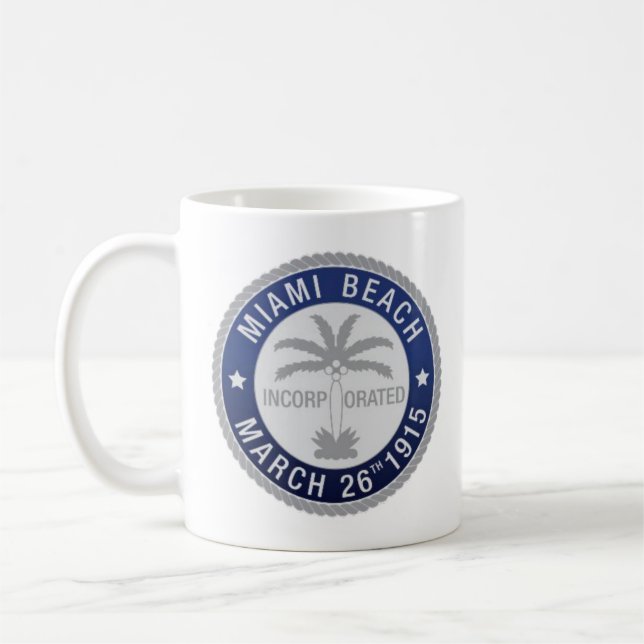 Mug Sceau de Miami Beach, Floride (Gauche)