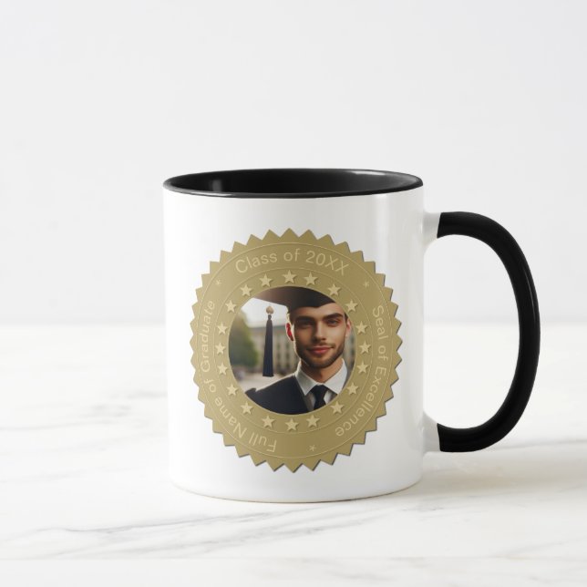 Mug Sceau d'excellence étoile dorée, photo de remise d (Droite)