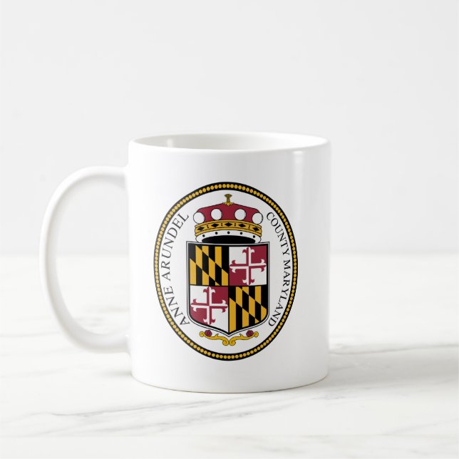 Mug Sceau du comté d'Anne Arundel, MD (Gauche)