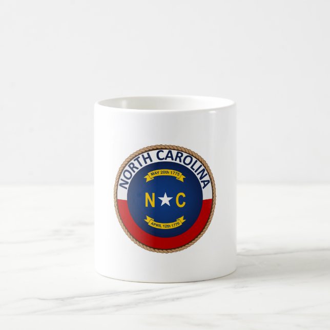 Mug Sceau du drapeau de l'État de Caroline du Nord (Centre)