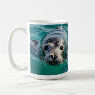 Mug Sceau mignon Tête hors de l'eau