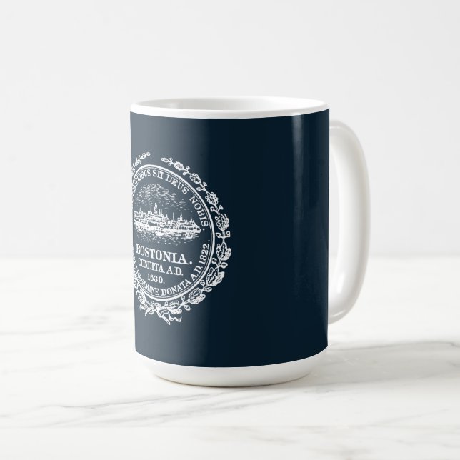 Mug Sceau vintage de Boston City (Devant droit)