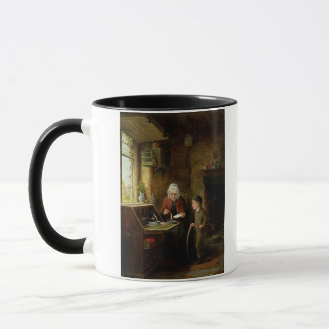 Mug Scellant une lettre, 1890 (huile sur le panneau) (Gauche)
