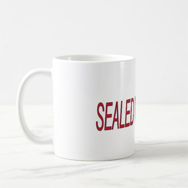 Mug scellé avec des citations d'amour de baiser (Gauche)