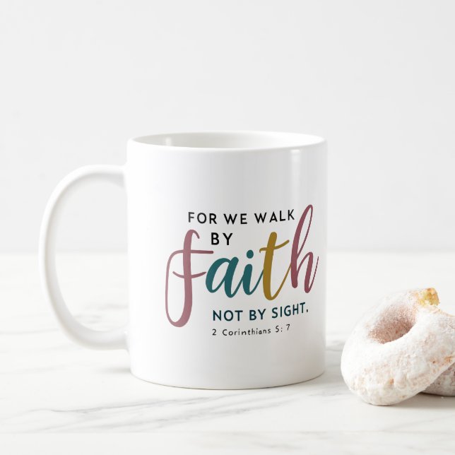 Mug Scénario Inspiré 2 Corinthiens 5 7 Marcher par la  (Avec donut)