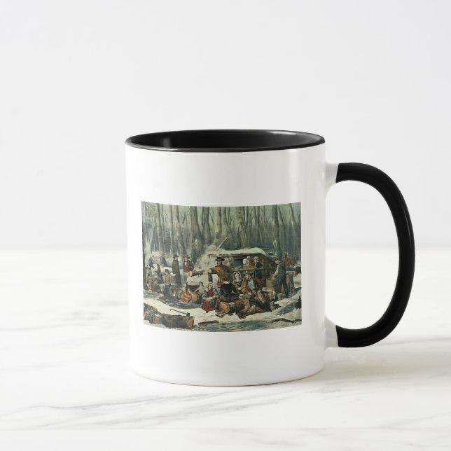 Mug Scène américaine de forêt - érable sucrant, 1856 (Droite)