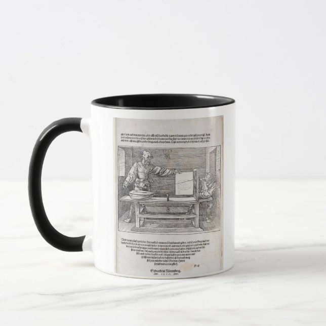 Mug Scène cours de Durer du "de l'art du dessin", (Gauche)