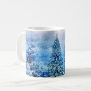 Mug Scène d'arbre de Noël