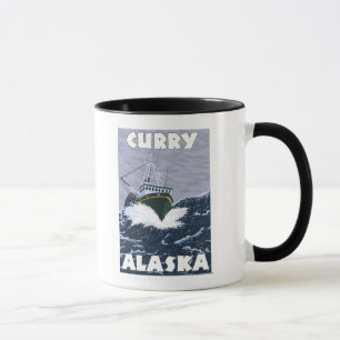 Mug Scène de bateau de pêche - cari, Alaska