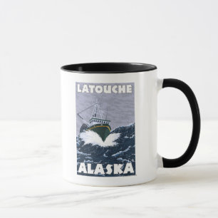 Mug Scène de bateau de pêche - Latouche, Alaska