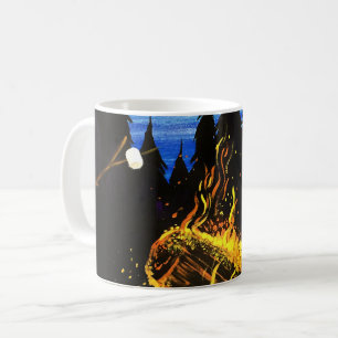 Mug Scène de campagne sauvage au coucher du soleil pou